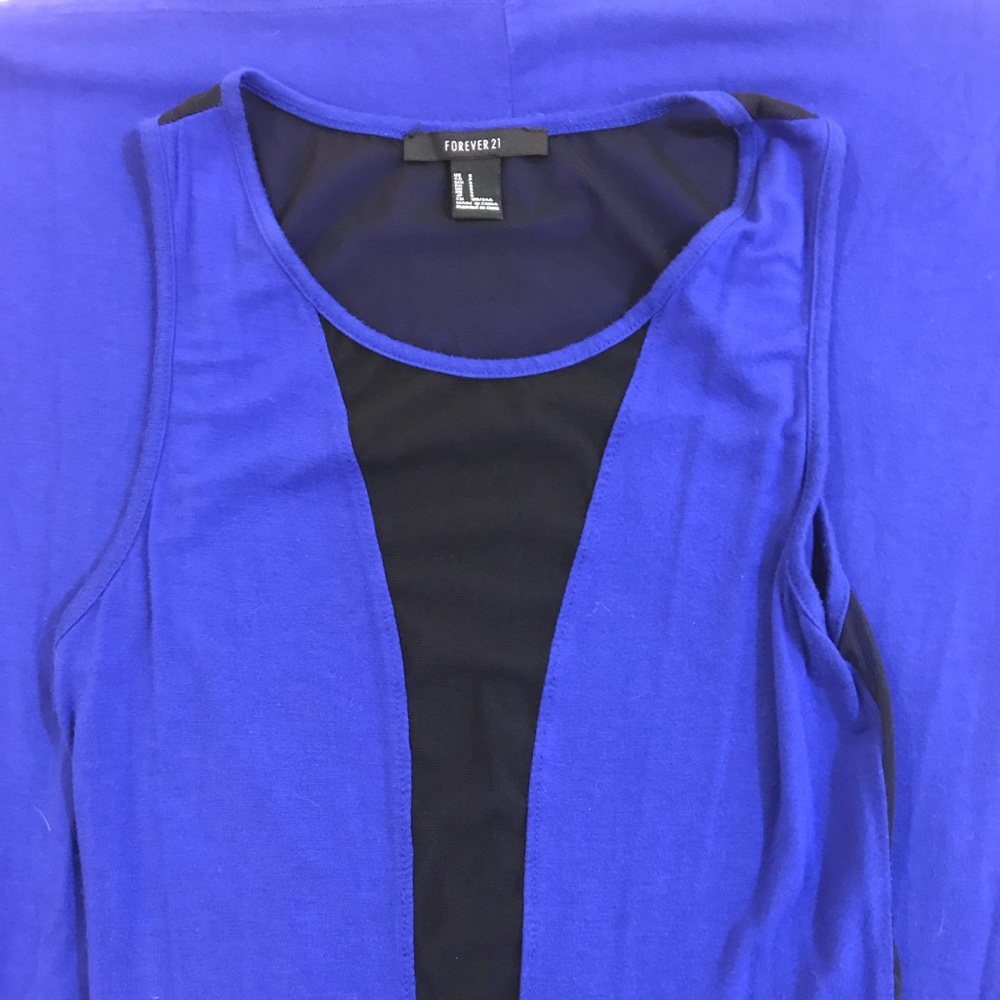 Forever 21. Deep V floor length thigh slit dress